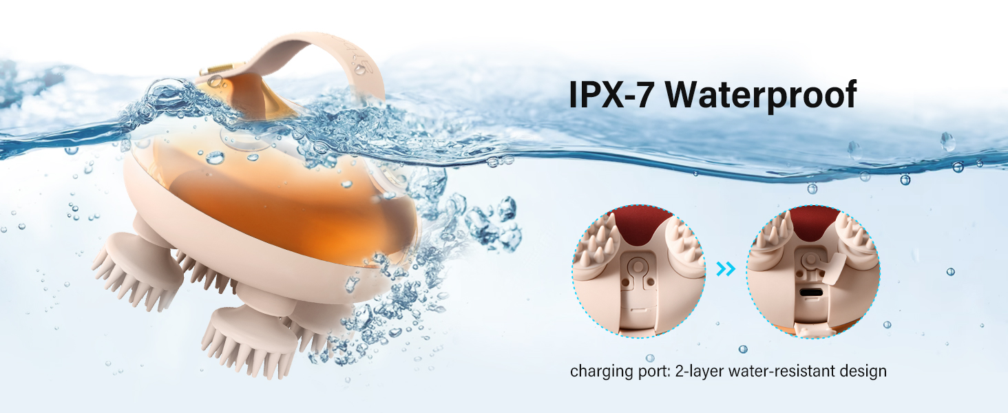 waterproof scalp massager