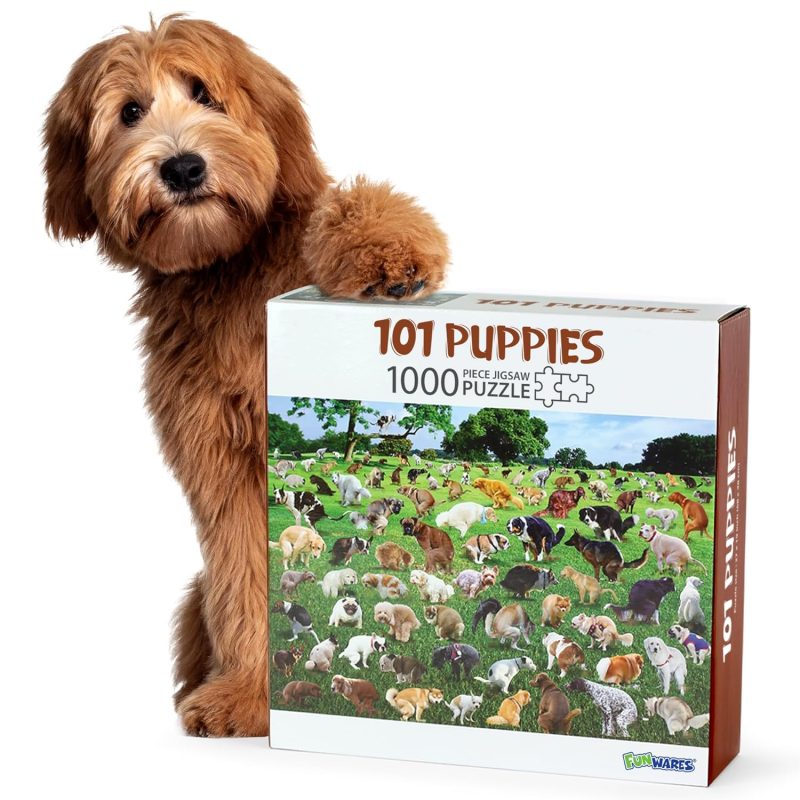 1000 Piece Jigsaw Puzzle for Adults and Kids, Funny Dog Theme, Jigsaw Puzzle for Dog Lovers, Gag Gifts, White Elephant Gift
