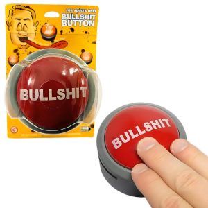 Bullshit Button – The Official Hilarious BS Button with Sound Effects & Flashing Light – Perfect Gag Gift for Friends, Family, and Co-workers
