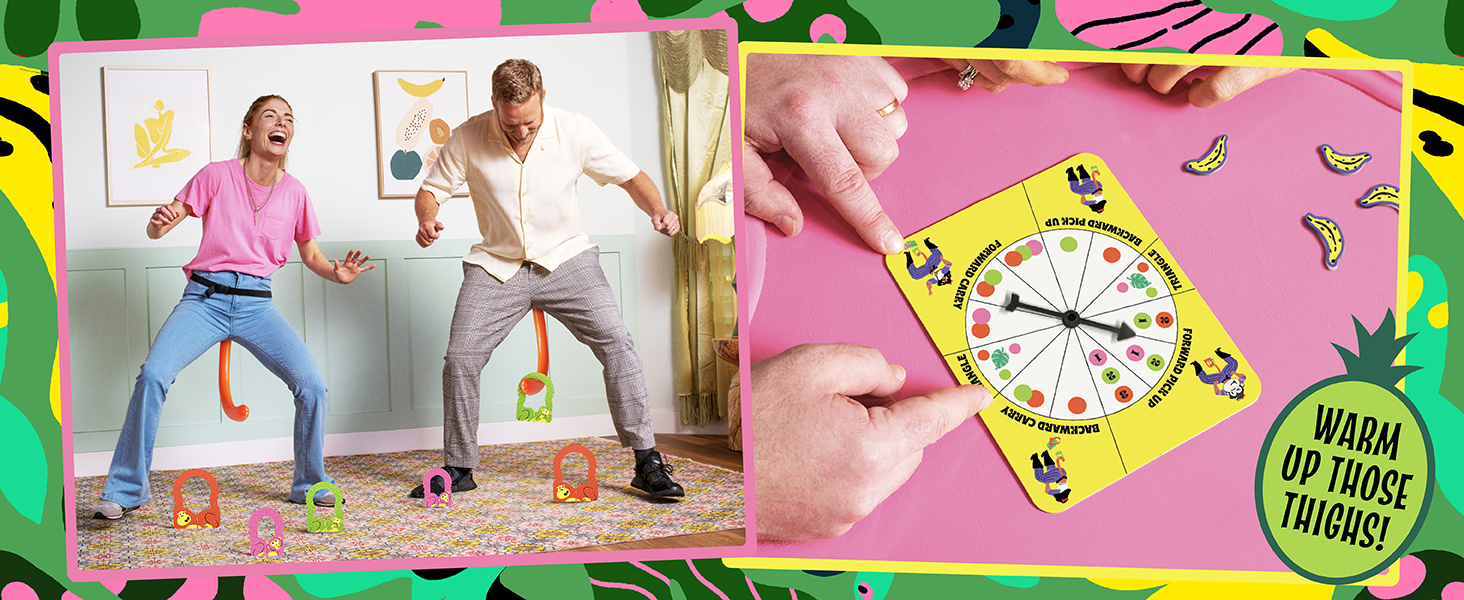 It's Bananas Monkey Tail Game - Family party game board game for bachelorette holiday drinking fun