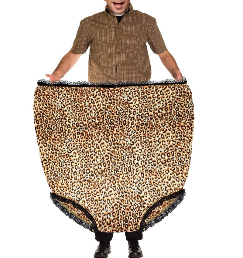 Funny Oversized Underwear Gag Gift - Novelty Large Underpants for Adults, White Elephant Party Accessory, Joke Present for Men & Women