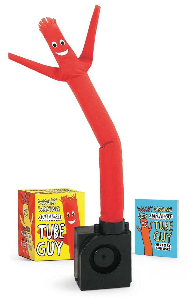 Inflatable Waving Tube Man - 19.5 Inch Tall Dancing Air Puppet for Parties, Events, and Promotions, Red