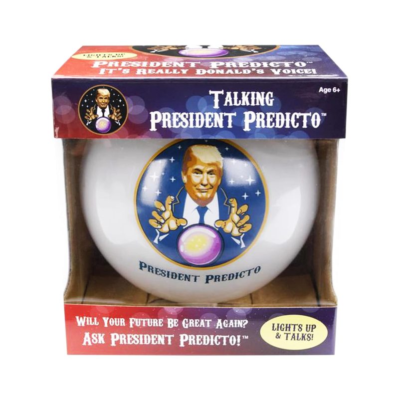 Political Novelty Talking Ball - Fortune Teller Toy with Lights & Sound - Gag Gift for Adults & Teens, Desk Decor