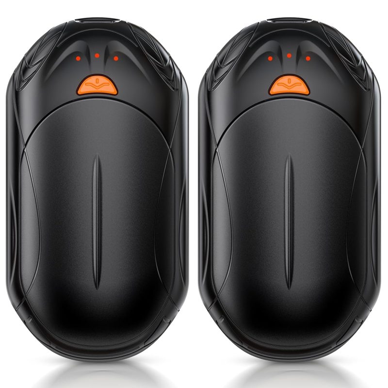 Rechargeable Hand Warmers 2 Pack, 6000mAh Electric Portable Pocket Heater for Outdoor Winter Sports, Hunting, Golfing