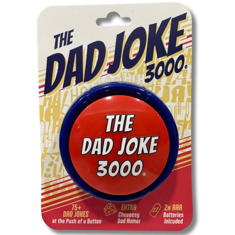 Talking Dad Jokes Button - Gag Gift for Fathers, Husbands, Men, White Elephant Parties - Novelty Sound Machine with Funny Sayings, Prank Present
